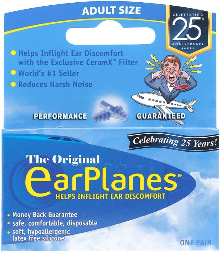 EarPlanes Ear Plugs 1 Pair (Pack of 4)