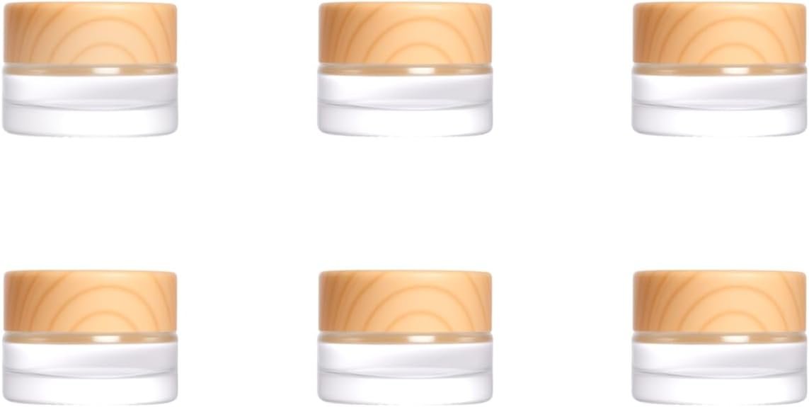 6Pcs 0.18 oz Small Travel Lotion Containers with lids for Creams White