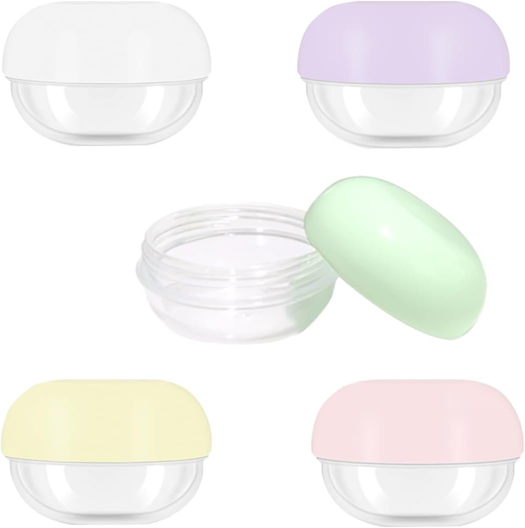 5 Pcs 10ml Small Travel Containers – Convenient Travel Jars for Creams