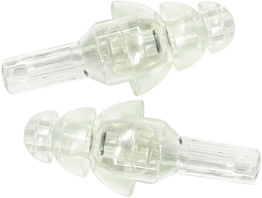 Etymotic Research ER20 High-Fidelity Earplugs (Concerts, Musicians, Airplanes, Motorcycles, Sensitivity and Universal Hearing Protection) – Standard, Clear Stem w/ Frost Tip