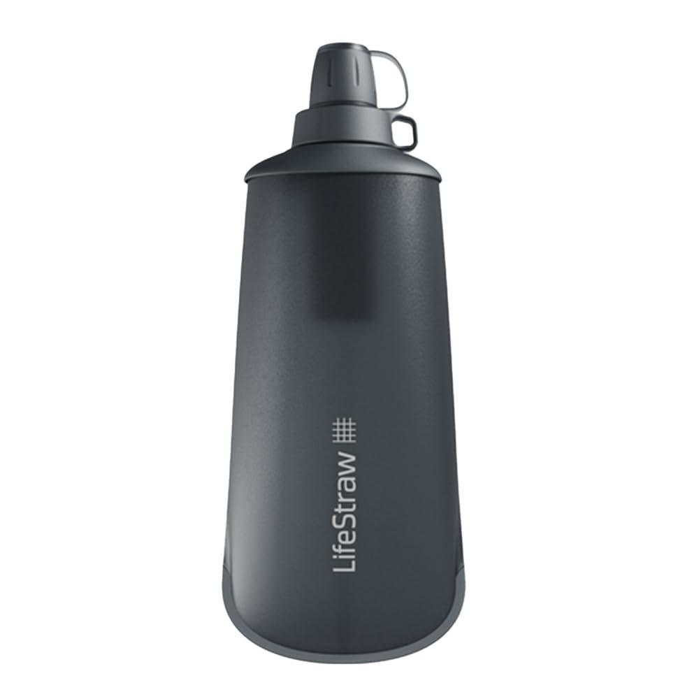 LifeStraw Peak Squeeze Filter Bottle, 650 ml, Dark Mountain Gray