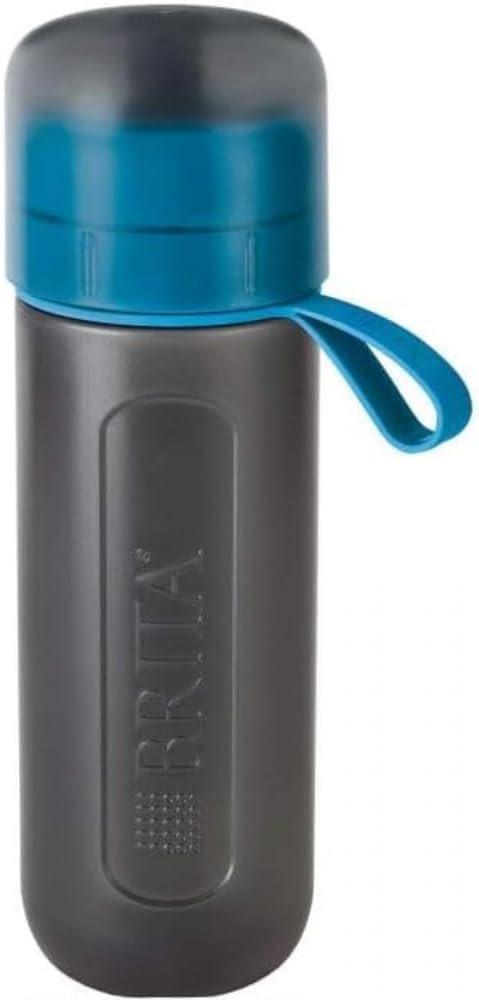 BRITA S1200 Water Filter Bottle Active, Reduces Chlorine and Organic impurities, BPA Free, Blue, 600ml