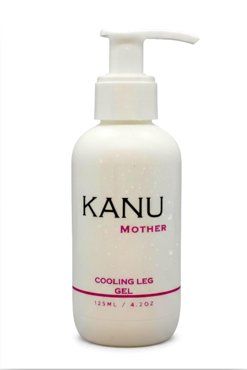 KANU Pregnancy Cooling Leg Gel with Peppermint Oil & Vitamin E- Safe Maternity Skincare for Swollen Legs, Tired Feet and Ankle Relief- Hydrating Cream for Expecting Moms