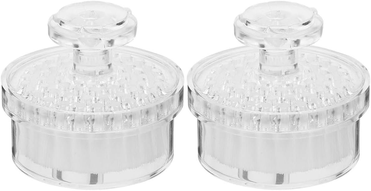 FRCOLOR 2pcs Manual Facial Cleansing Brush with Lid Face Wash Brush for Daily Skin Care Portable Face Scrubber Tool for Deep Cleaning Pore Care and Gentle Facial Massage