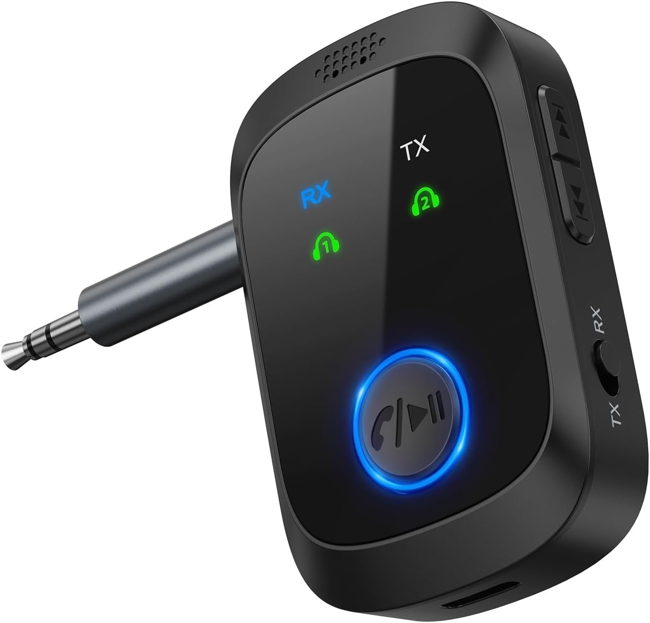 Bluetooth 5.4 Transmitter Receiver, 2-in-1 Car AUX Adapter