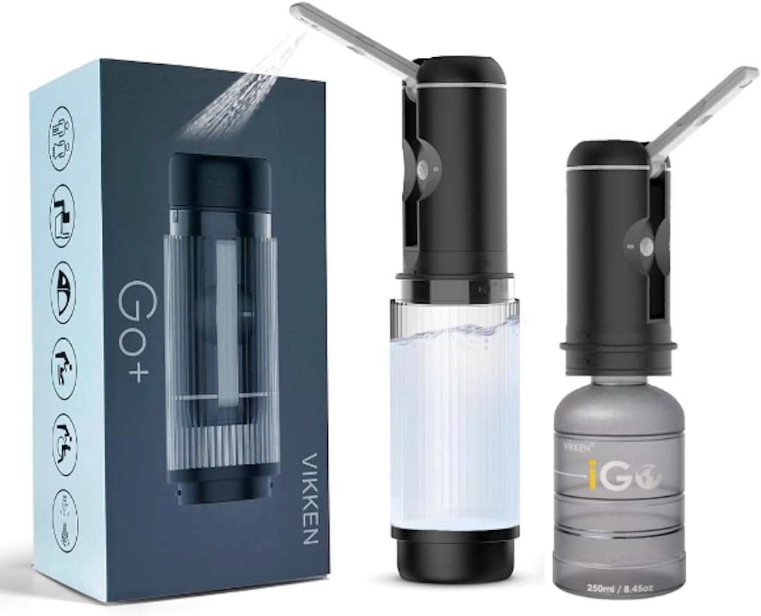 VIKKEN® Go+ Portable Travel Bidet Rechargeable, 300ml+250ml Classic