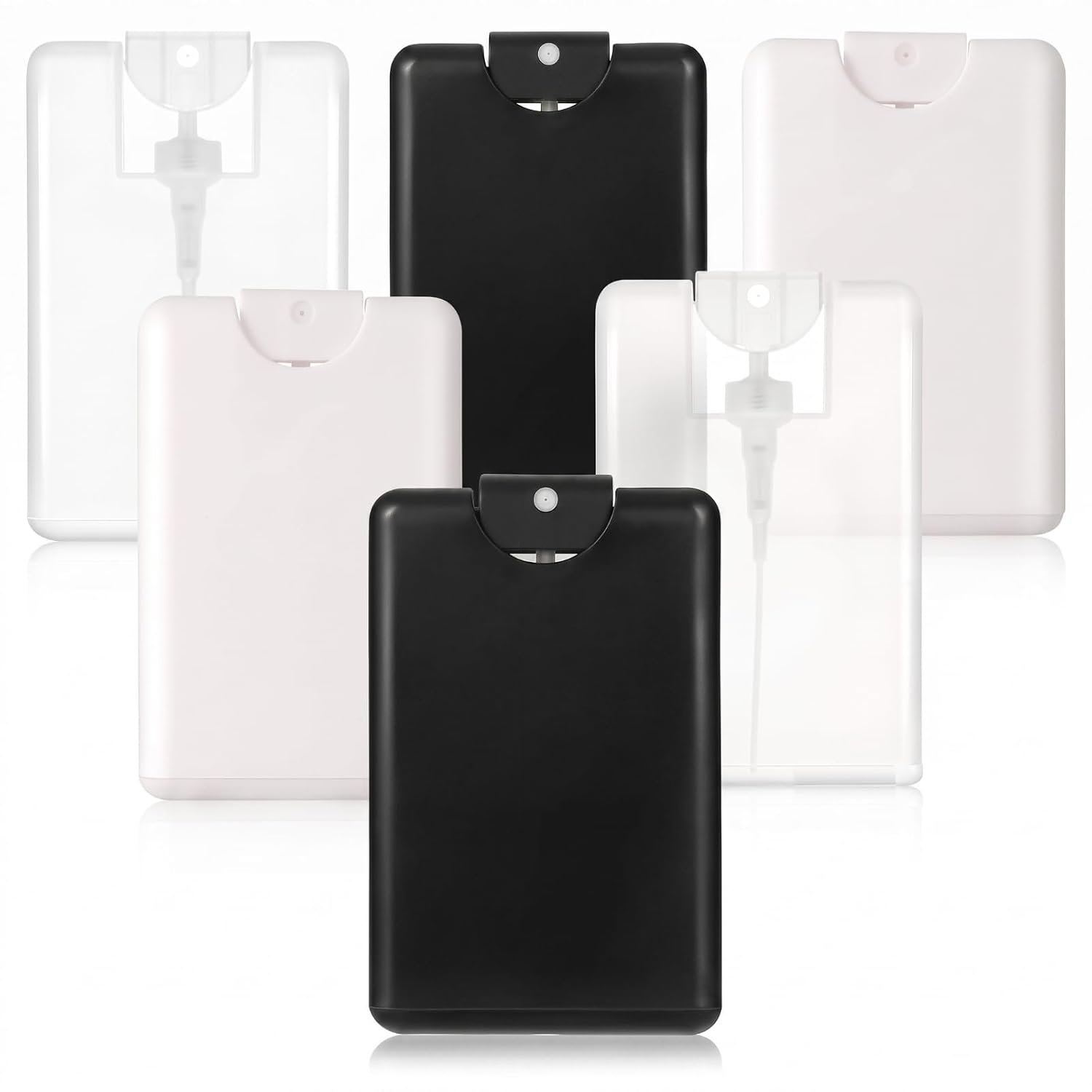 Patelai 6 Pcs 20ml Mini Refillable Flat Spray Bottle Card Perfume Atomizer