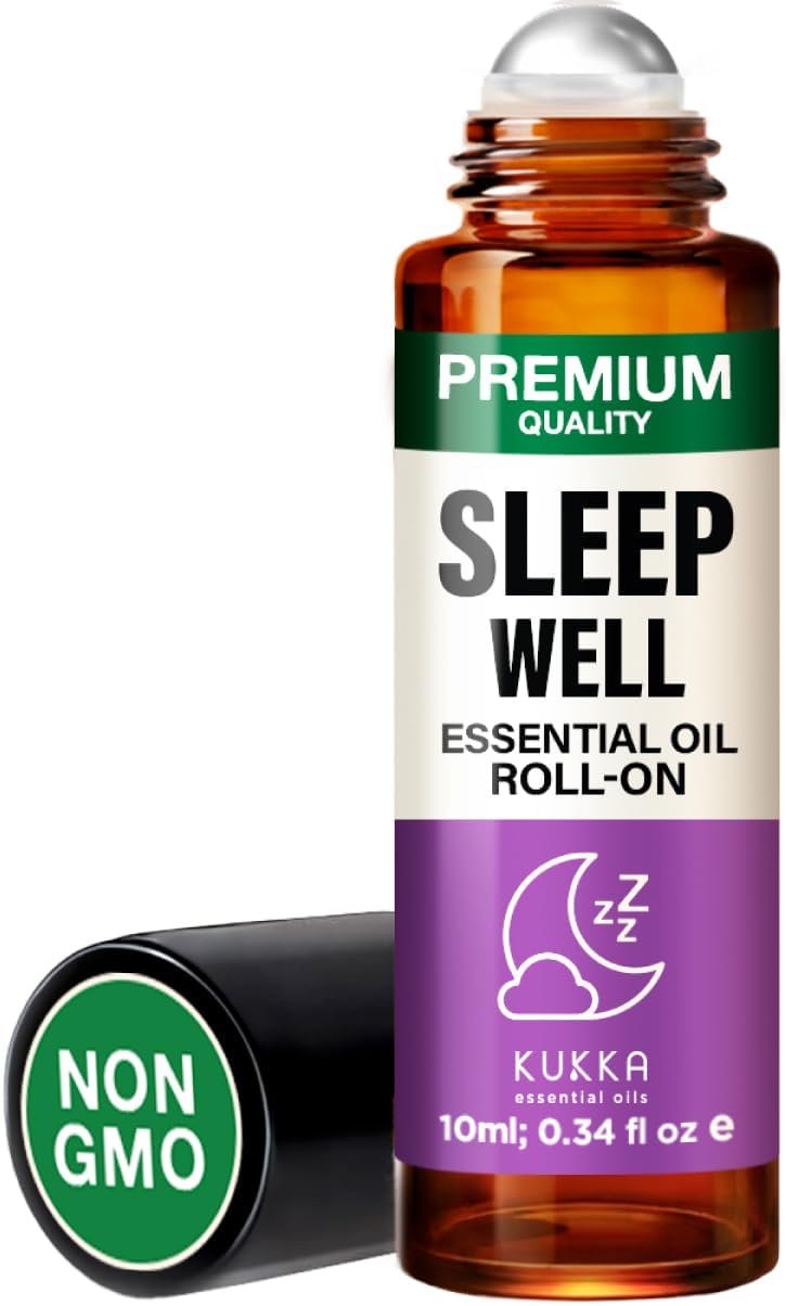 Kukka Sleep Well Essential Oil Roll On for Relaxation – 0.34 Fl Oz