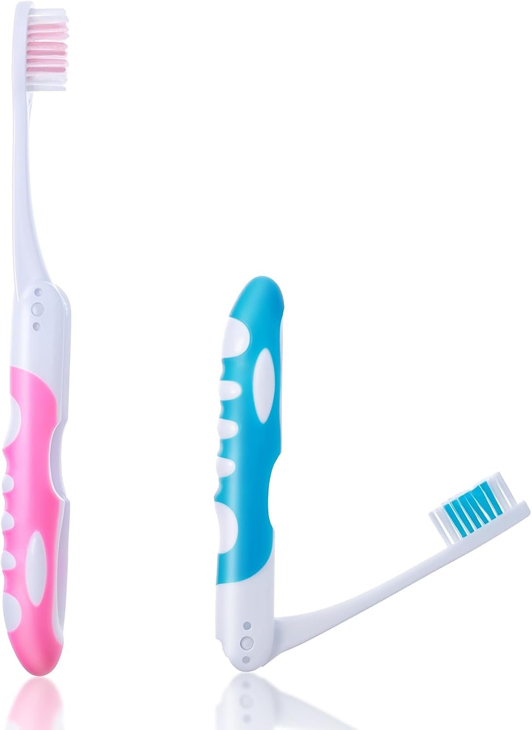2Pcs Folding Toothbrush, Portable, Soft Travel Size, for Hiking, Camping, Traveling