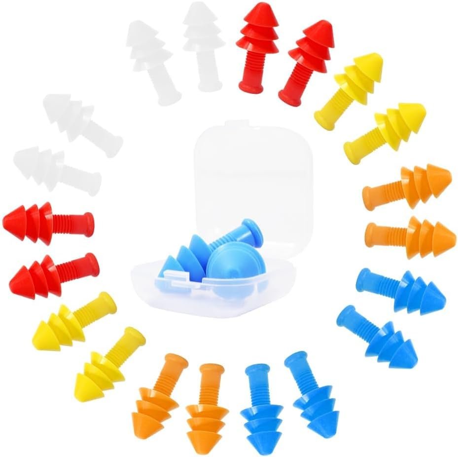 Ear Plugs for Sleeping – 10 Pairs Reusable Silicone Ear Plugs