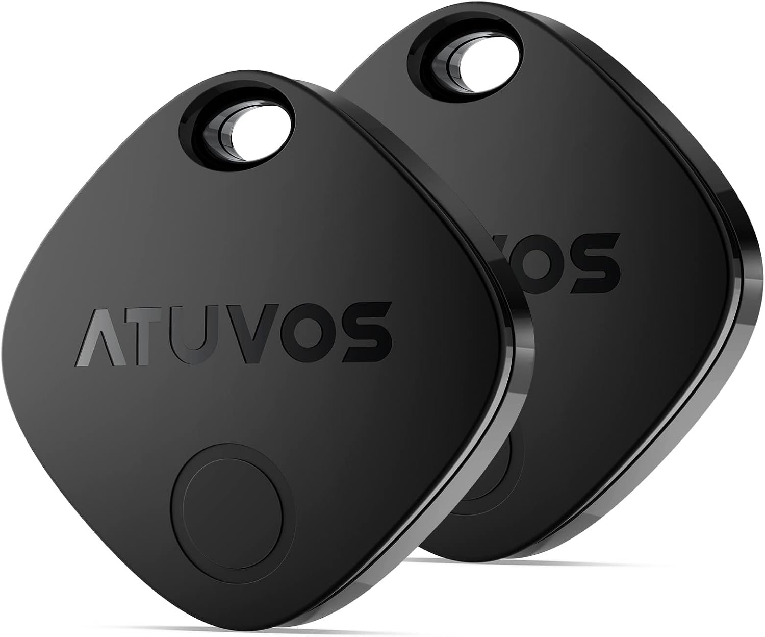 ATUVOS Air Tracker Tags-2 Pack, Bluetooth Luggage Tracker Works with Apple Find My APP (iOS Only, Not for Android), Keys Finder and Item Locator for Luggage, Backpack, Suitcases, Replaceable Battery