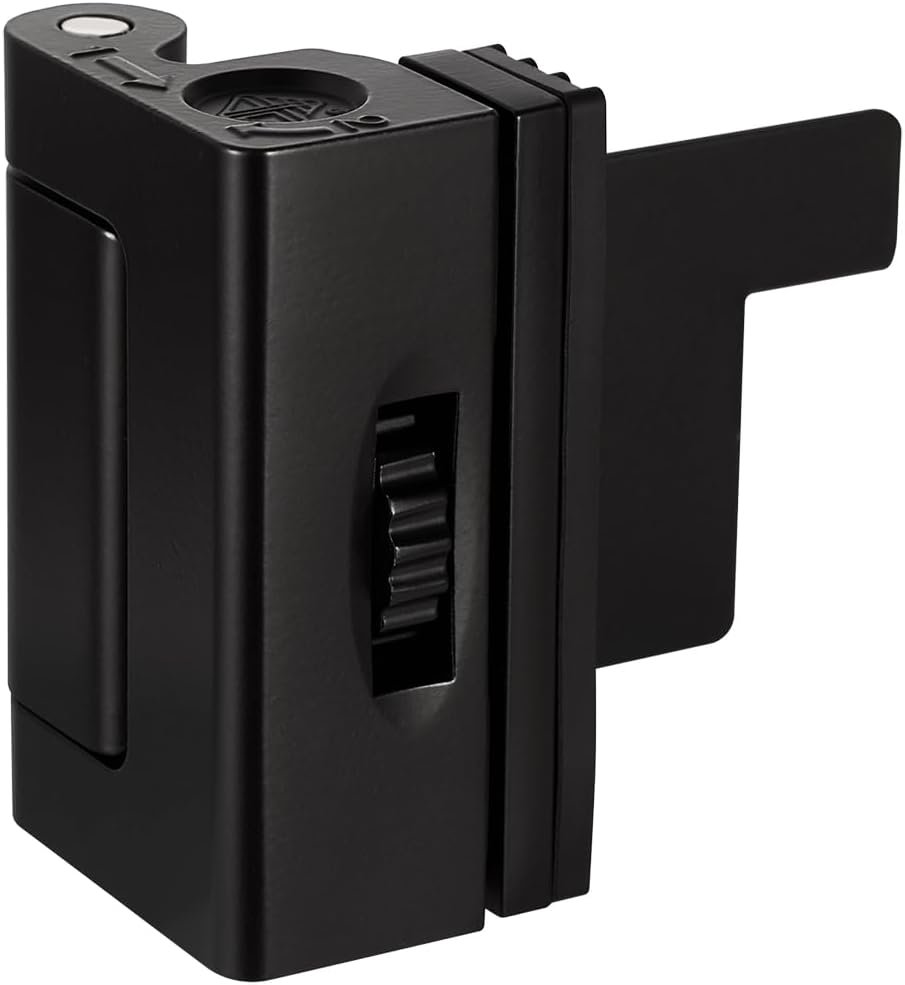 Black Adjustable Portable Door Lock,Security Door Reinforcement Lock