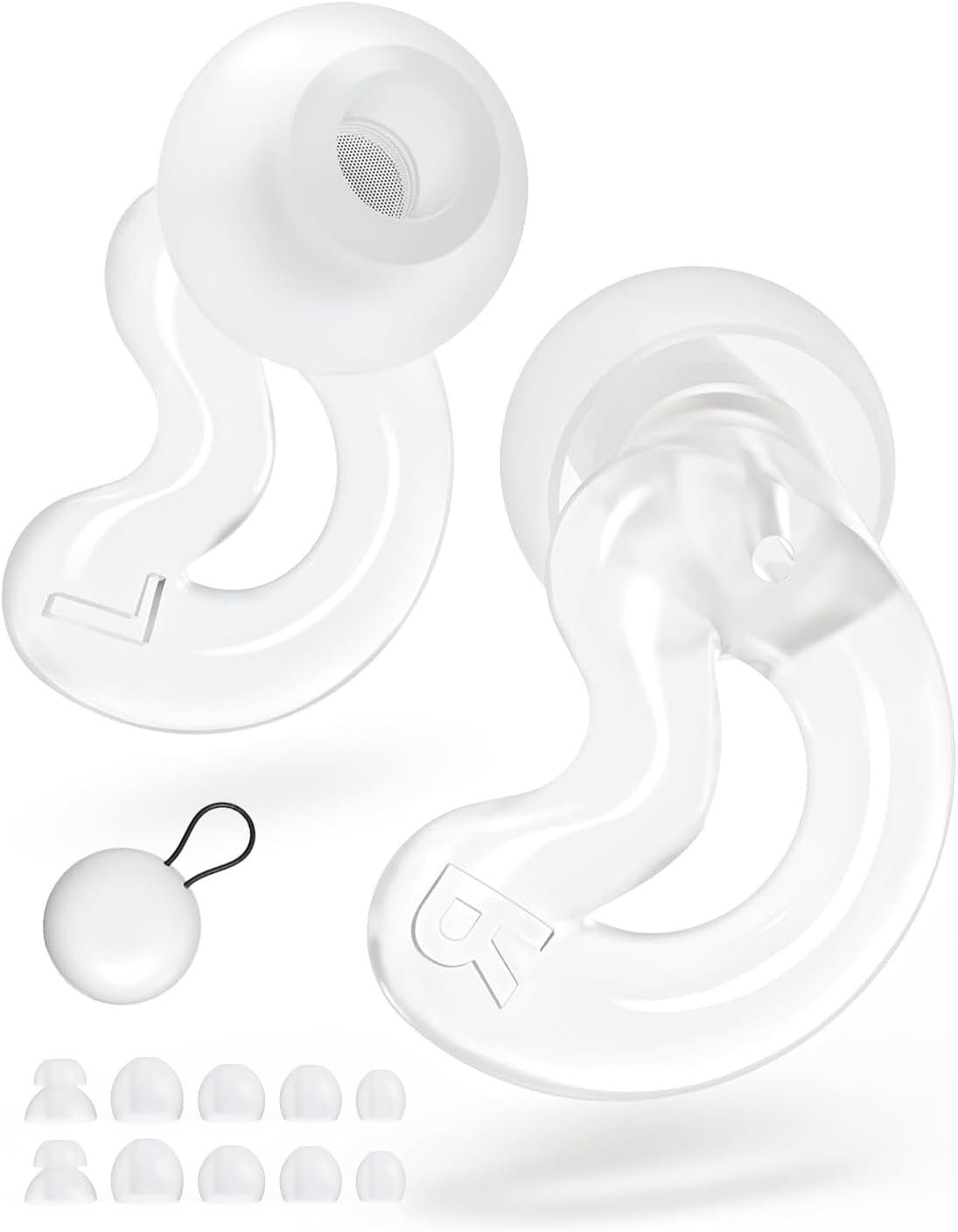 Concert Ear Plugs – Soft, Reusable Hearing Protection with Comfortable Fit, Ear Plugs for Concerts, Noise Reduction for Live Music, Festivals, Raves (XS/S/M/L/Double-Lay Tips, 19dB)