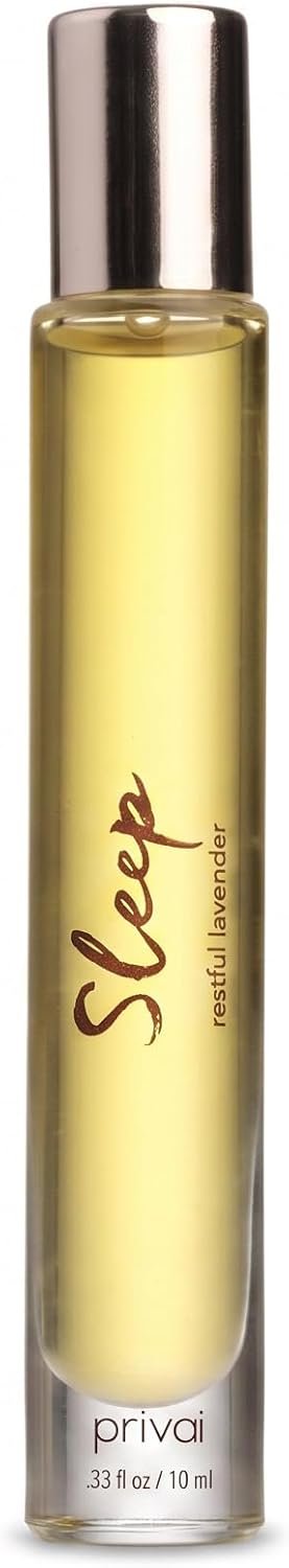 PRIVAI Lavender Essential Oil Roll-On Mini- Sleep, 10 ML, Aromatherapy for Mind and Body with Jojoba Oil – Comforting Wellness Blend for Relaxation
