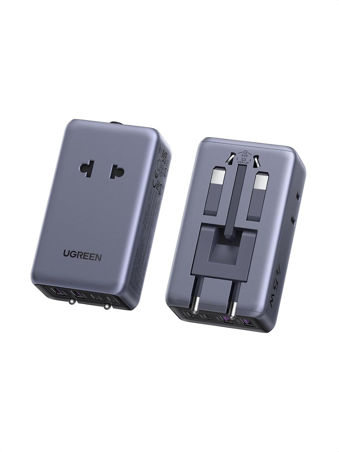 UGREEN 45W 6-Port Universal Travel Plug Adapter Worldwide