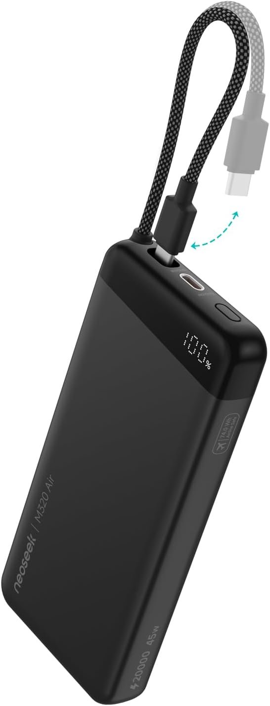 0.7” Ultra-Slim 20000mAh Power Bank 45W Fast Charging Battery Pack