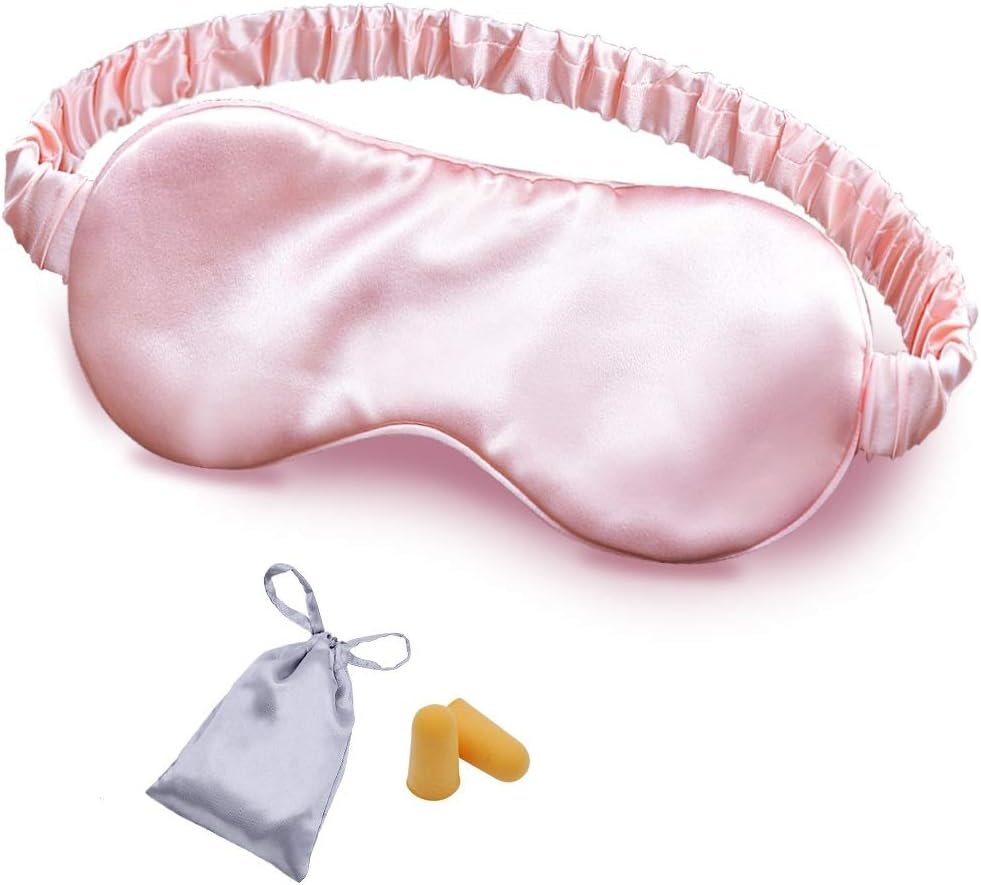 OLESILK 100% Mulberry Silk Sleep Mask for Women – Zero-Pressure Blackout