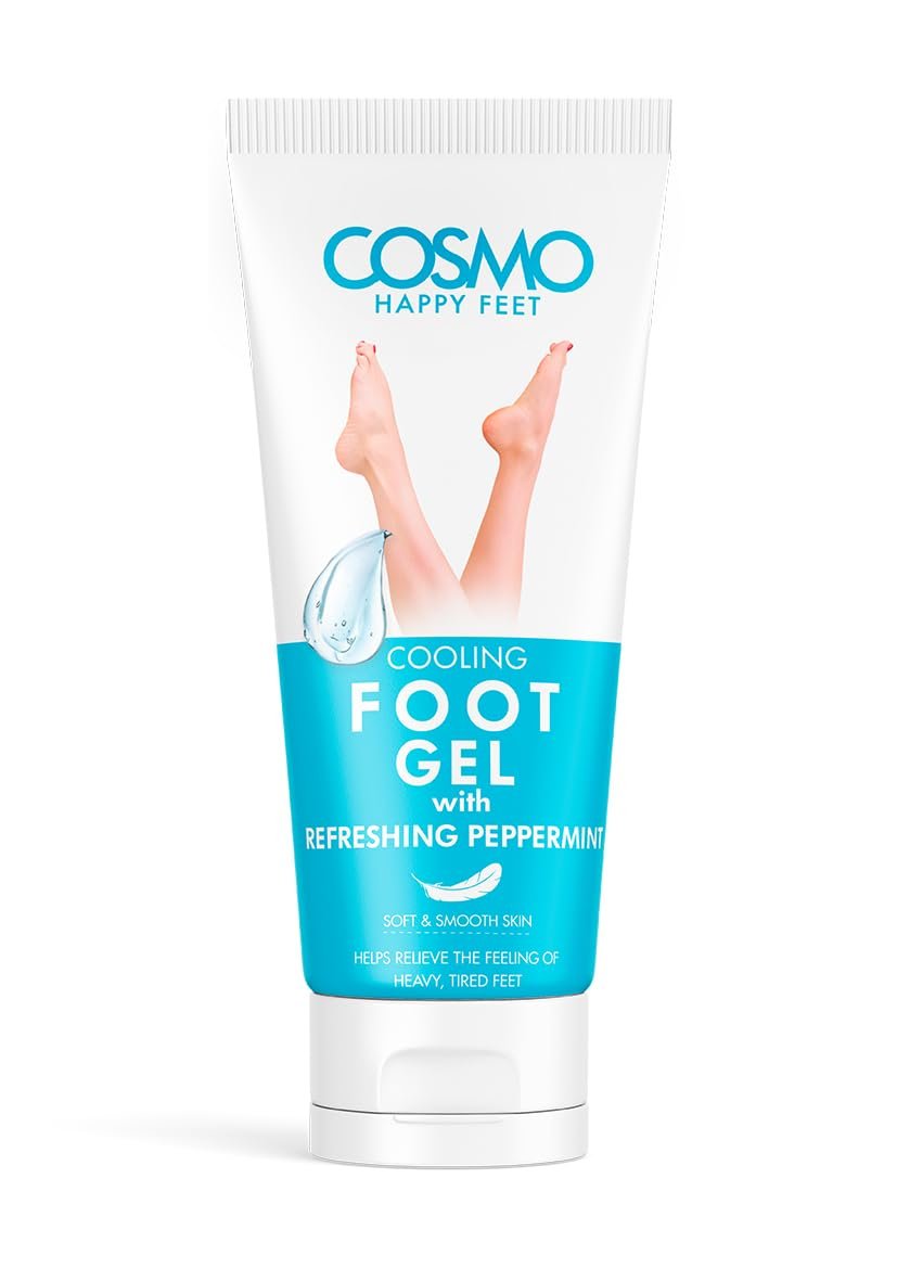 CD COSMO DESIGNS Happy Feet Cooling Foot Gel 150ml | 5.07 fl.oz, With Refreshing Pepper Mint | Soft and Smooth Skin | Tired Feet | Foot Repair | Moisturizes & Soothes For Men and Women
