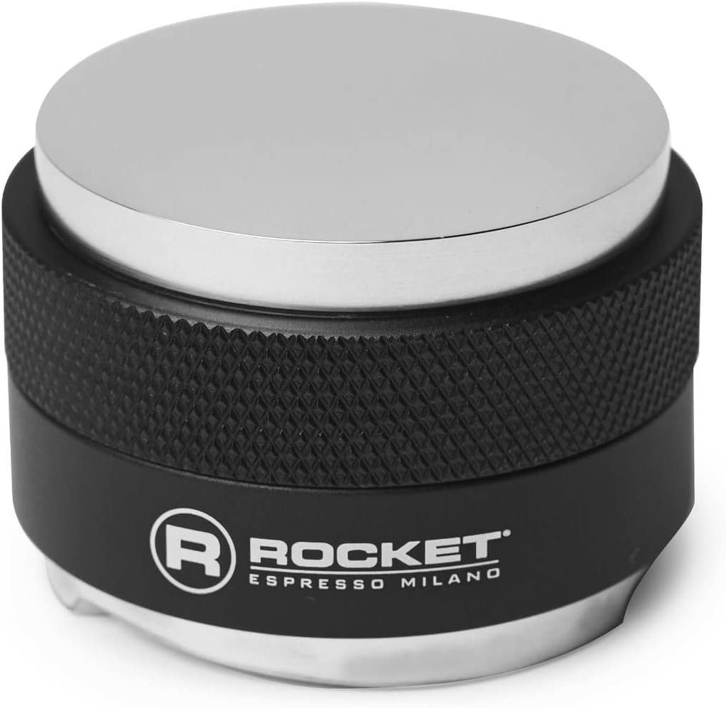 Rocket Espresso Coffee Distributor | Espresso Distribution Tool | 2-in-1 Tamper & Leveler | (Black)