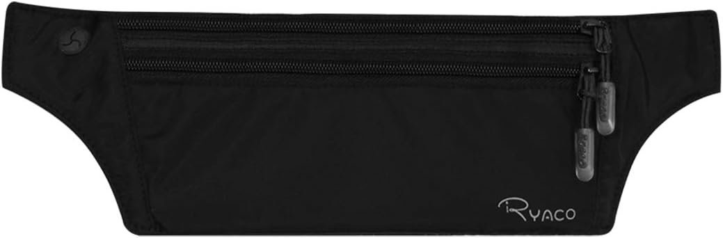 Ryaco Travel Money Belt, Slim RFID‑Blocking Hidden Waist Pouch