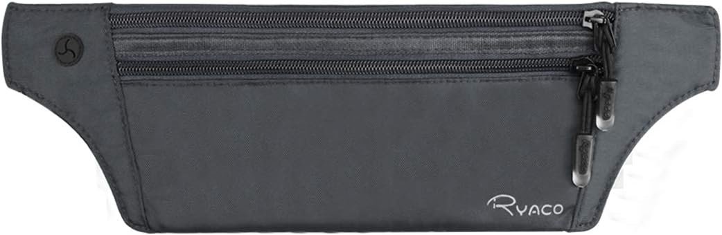 Ryaco Travel Money Belt, Slim RFID‑Blocking Hidden Waist Pouch