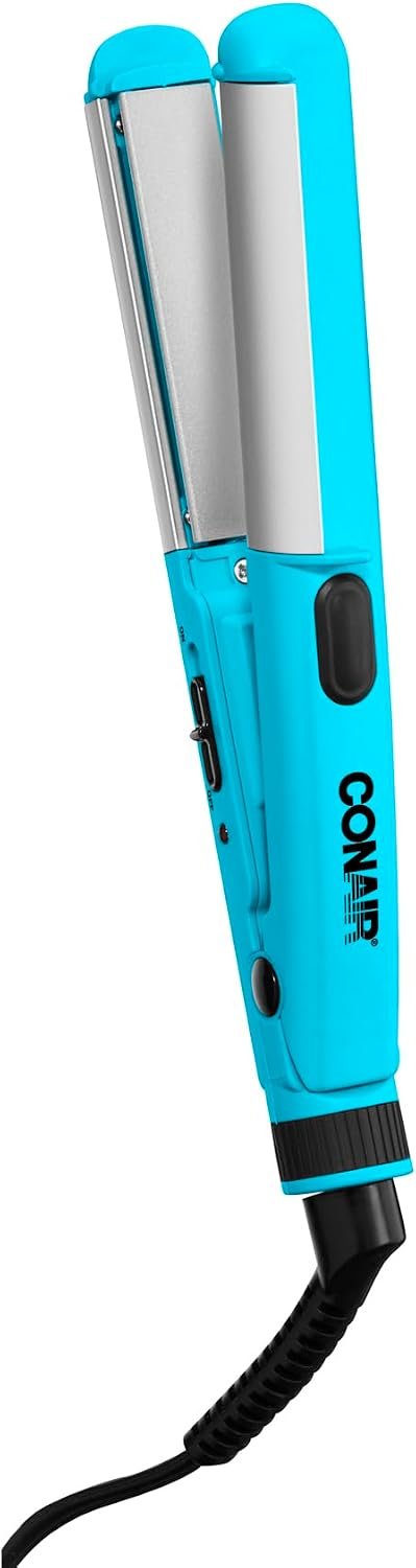 Conair Mini Dual Deluxe Styler; Add Curls and Waves – or – Straighten; Perfect for On-The-Go Styling