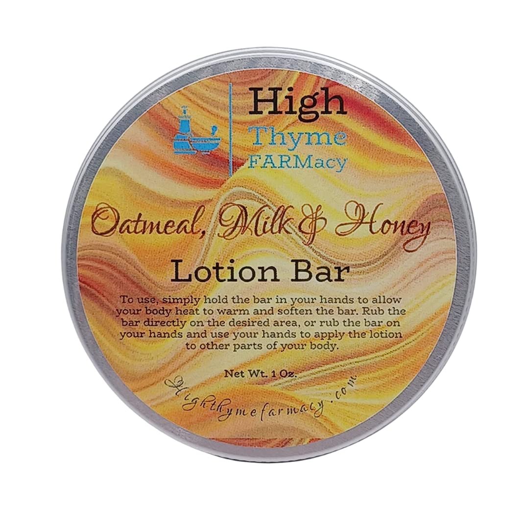 Oatmeal, Milk & Honey Lotion Bar – Solid Lotion Bars for Dry Skin – Moisturizing Beeswax Lotion Bar – Convenient Travel Lotion – Eco Friendly Solid Lotion – Zero Waste – Travel Friendly