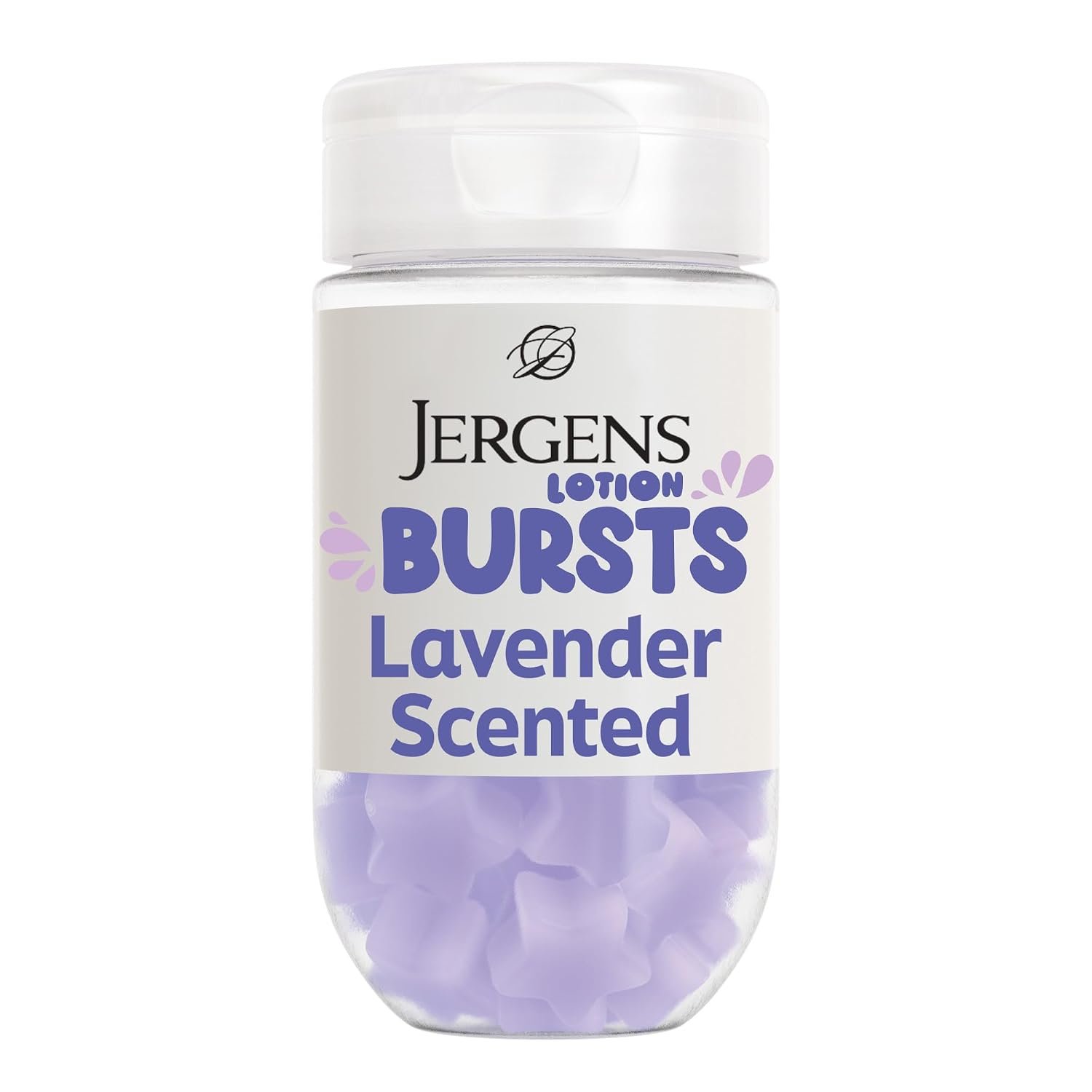 Jergens Lavender Star-Shaped Lotion Bursts Moisturizer for Teens, 38 ct