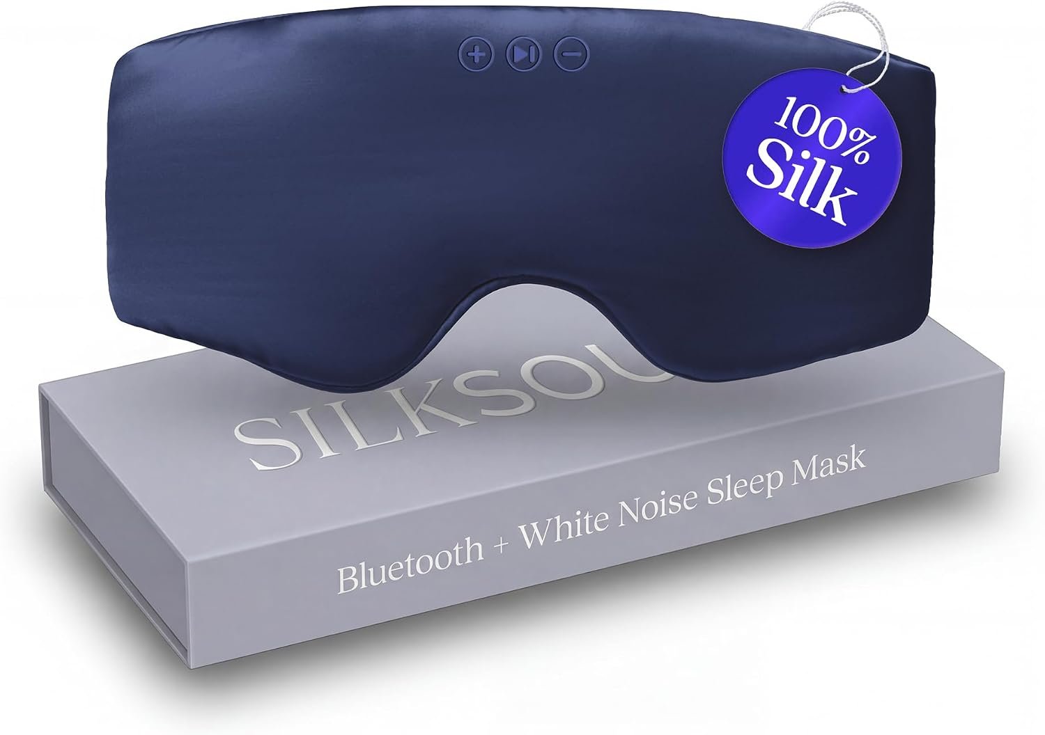 SilkSound Bluetooth Sleep Mask, 100% Mulberry Silk Headphones for Sleeping