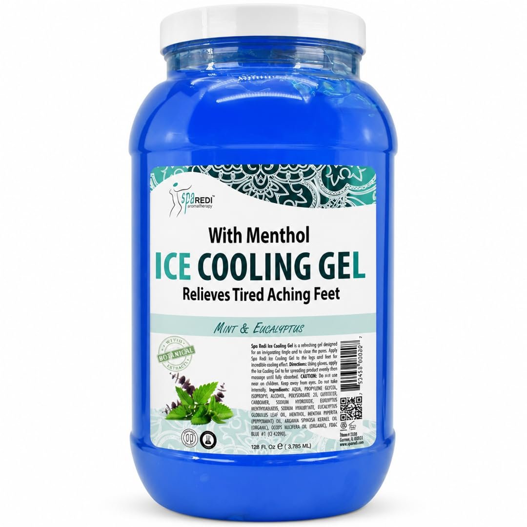 SPA REDI Pedicure Massage Cooling Gel, Fast-Absorbing, 1 Gallon