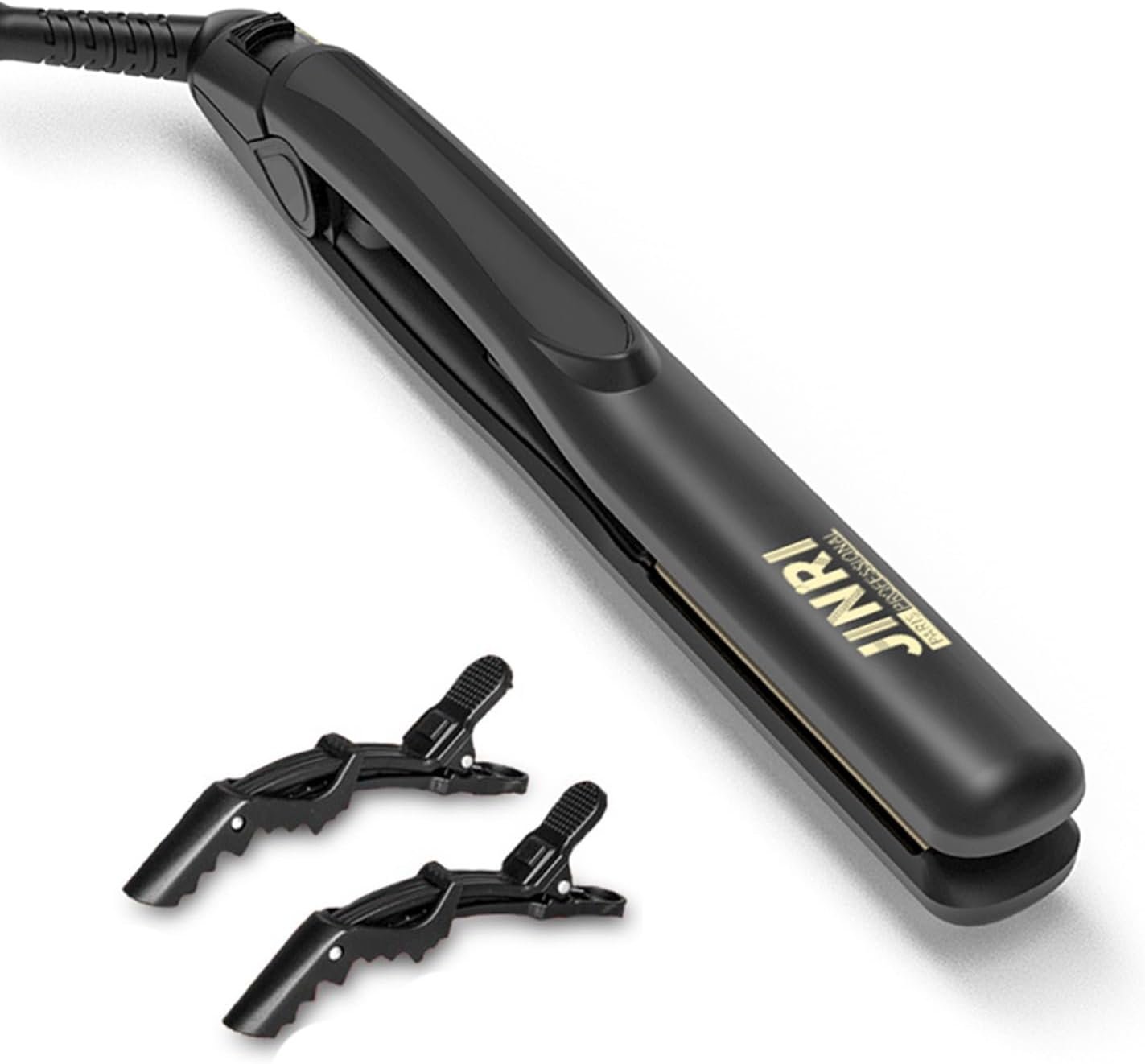 JINRI Hair Straightener with Titanium Plate 0.8 Inch 200℃ Mini Flat Iron,Perfect Travel Size Hair Straightener Dual Voltage,Suitable for All Hairstyles