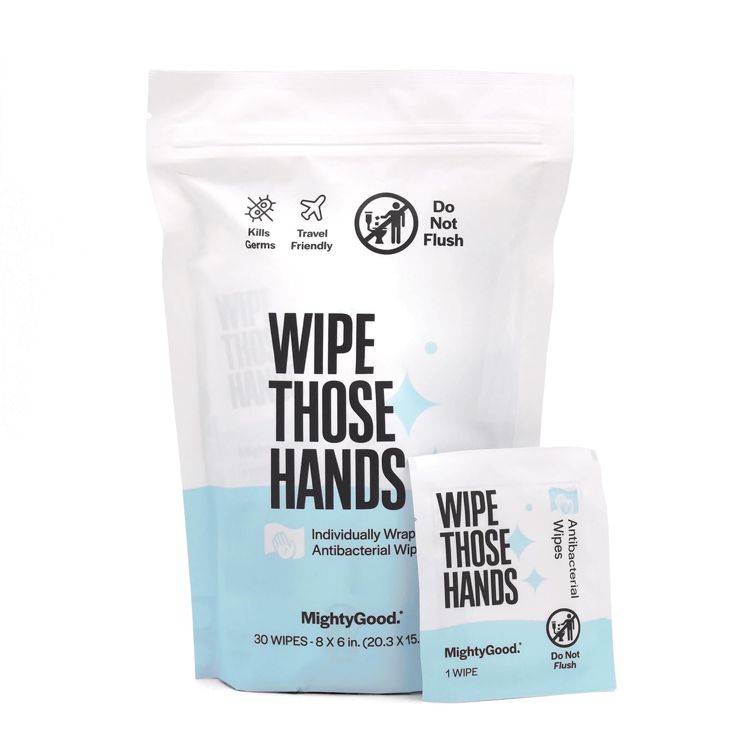 Wipe Those Hands On-The-Go Hand Sanitizing Wipes, 1 Pack of 30, Unscented