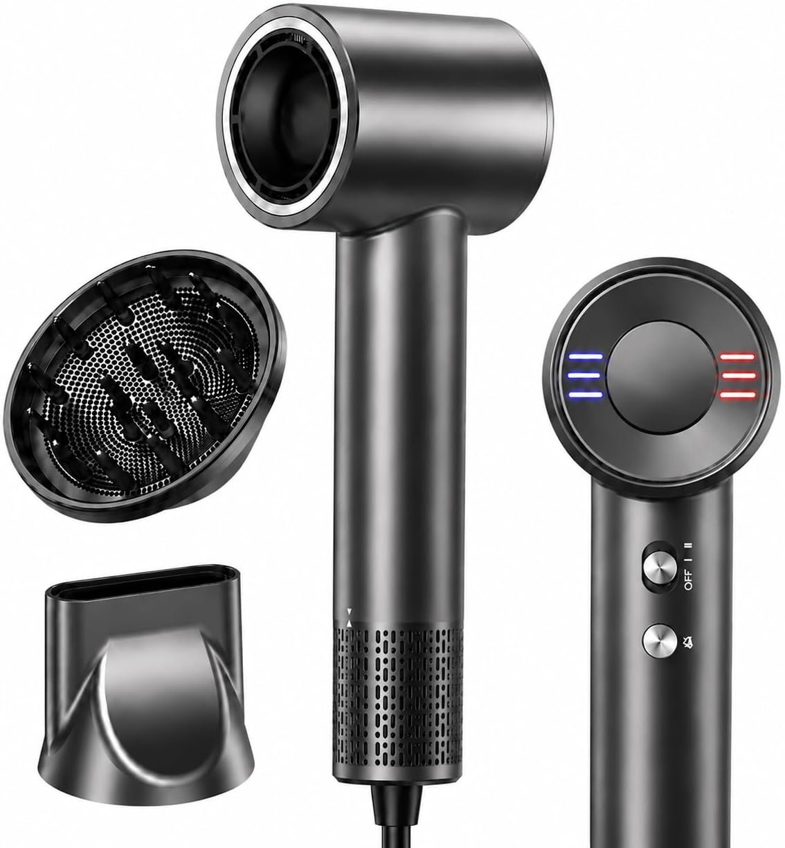 Dual Voltage Hair Dryer for Travel, 170,000 RPM High-Speed Blow Dryer