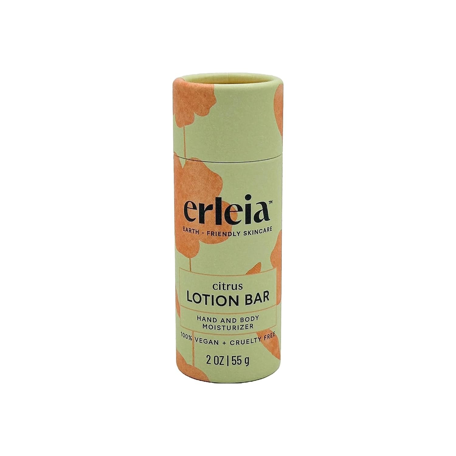Erleia Lotion Bar, Citrus, Vegan, Plastic-Free & Travel-Friendly