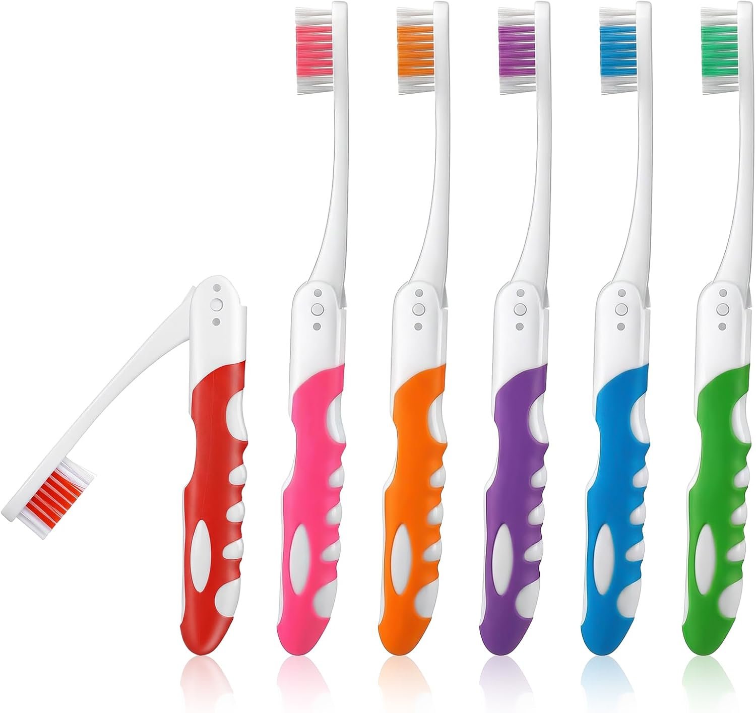 Folding Travel Toothbrush, 6 Pcs Foldable Toothbrush Travel