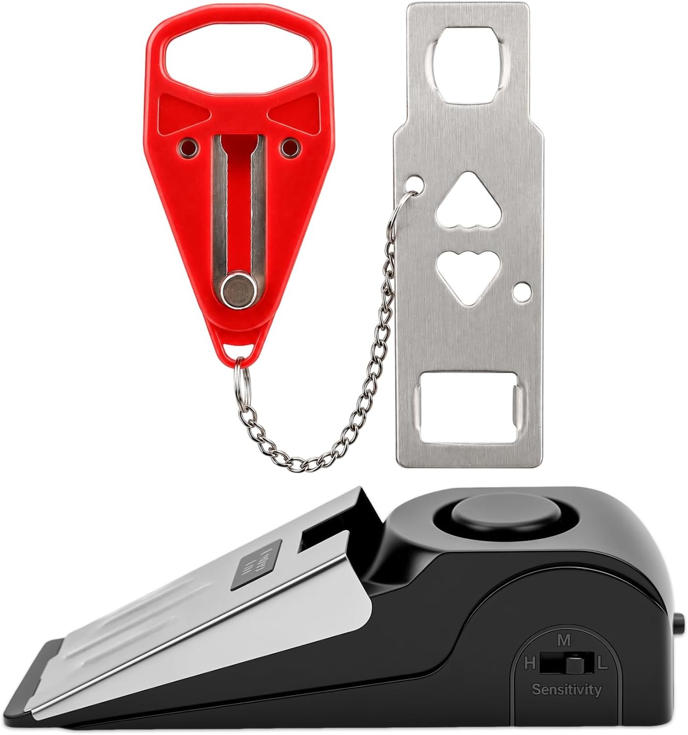 Portable Door Lock and Door Stop Alarm, Hotel Travel Security Set for Home