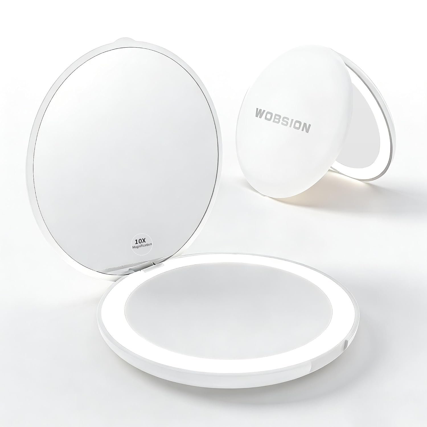 WOBSION LED Compact Mirror with 10X Magnification