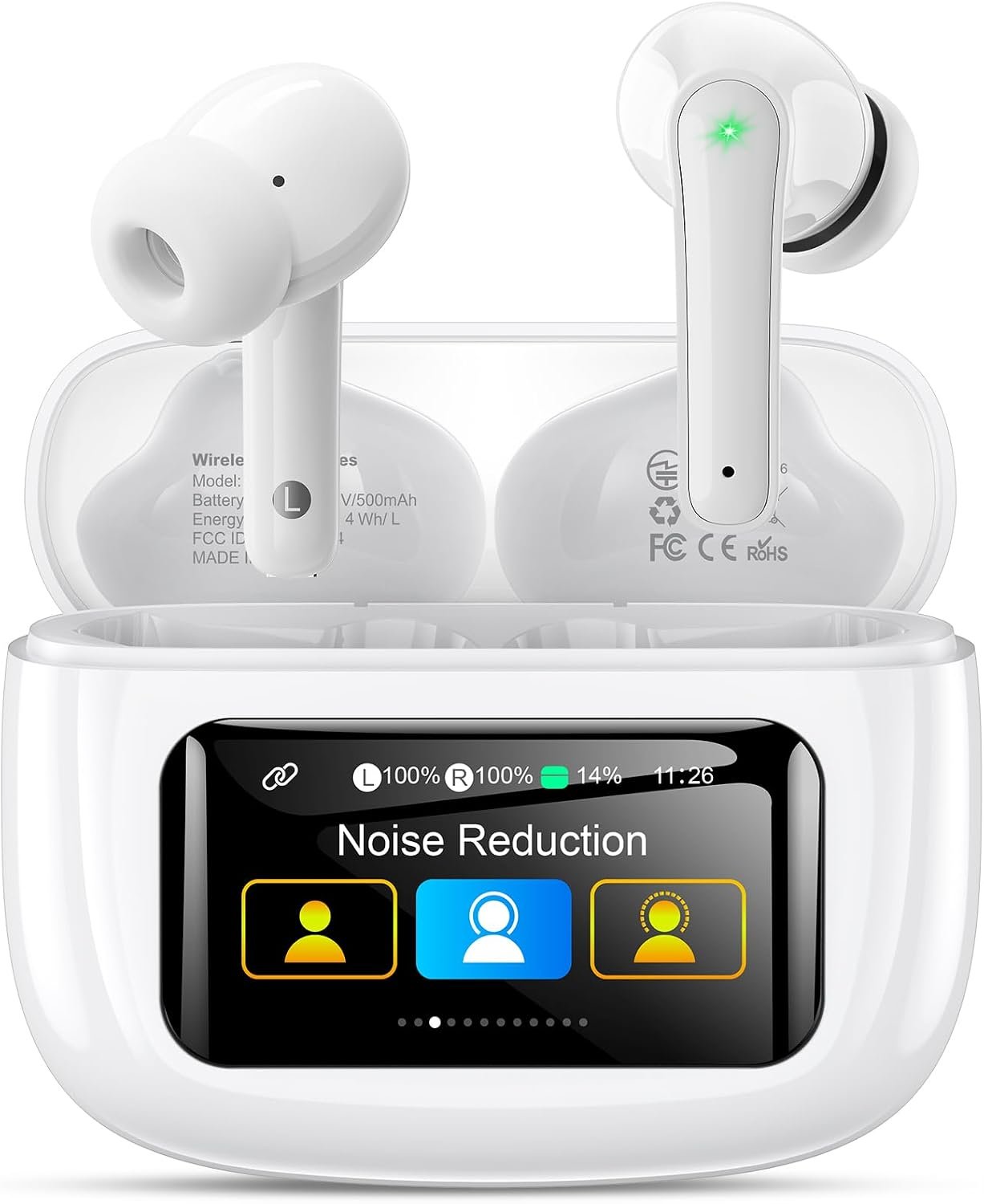 ZIUTY Wireless Earbuds Bluetooth 6.0 Ear Buds Headphones, Deep Bass Stereo