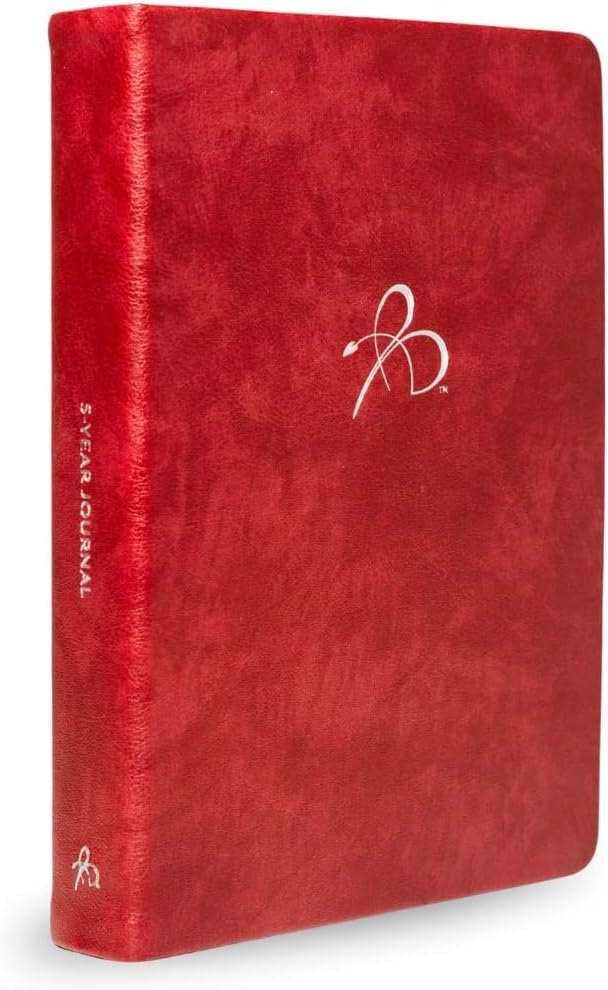 Bright Line Eating 5 Year Journal – Vegan Leather Journal w/Daily Entries – Memory Book Journal for Women & Men – Five Year Journal for Tracking Memories, Ideas, Devotions & Progress (Berry)
