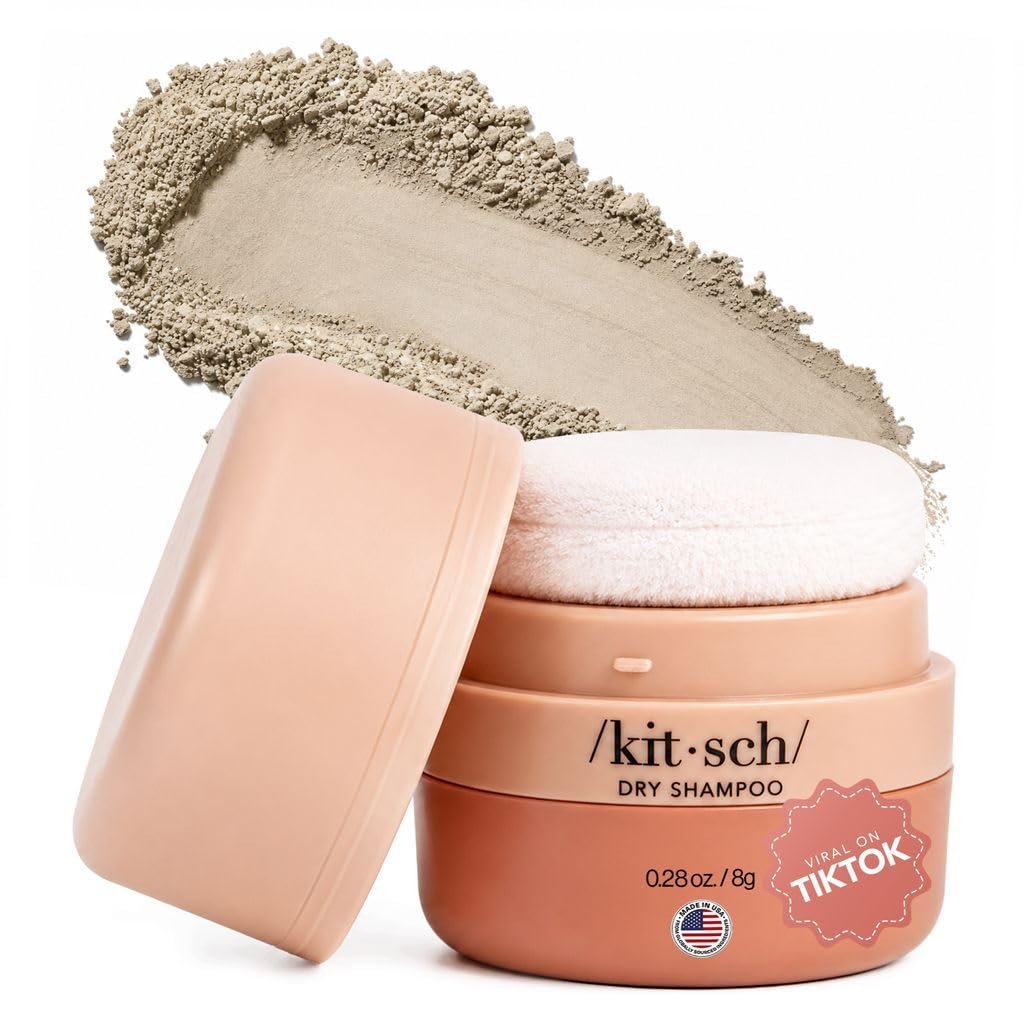Kitsch Volumizing Rice Protein Dry Shampoo Powder Puff – Invisible, 8g