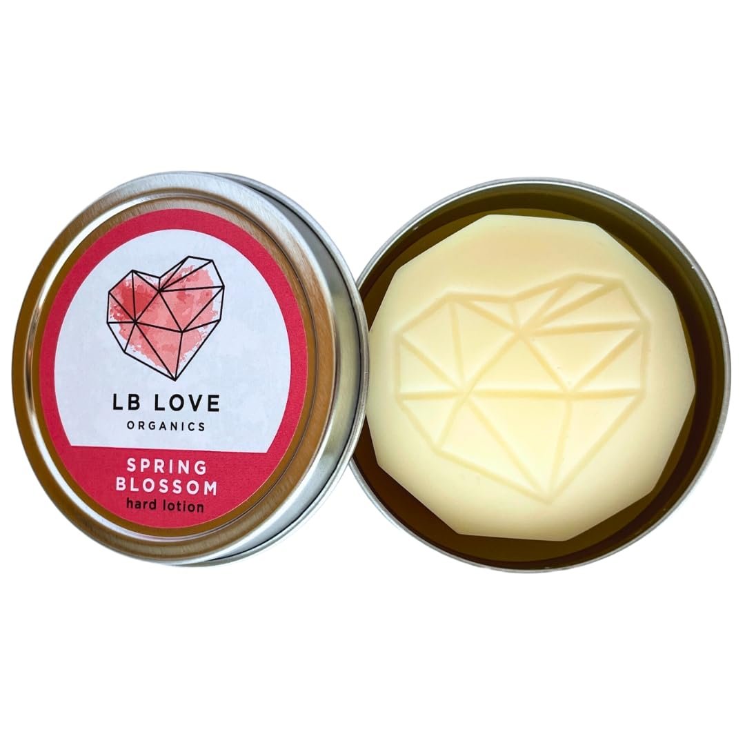 Hard Lotion Bar | Geranium, Orange, Rose Scent | Organic Beeswax Lotion for Dry Hands and Feet | Mother’s Day | Travel Friendly