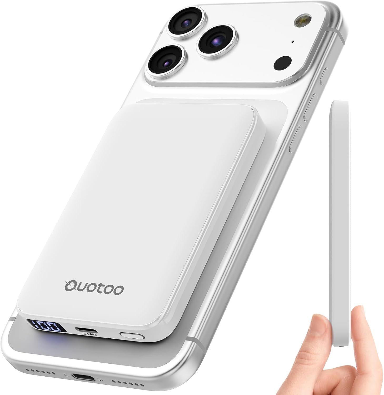 for Magsafe Portable Charger, 5000mAh Slim Wireless Magnetic Power Bank