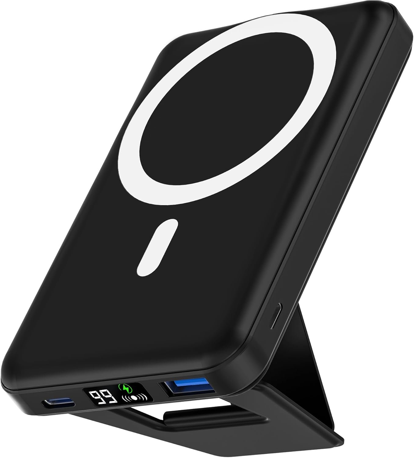 podoru for MagSafe Power Bank, 10000 mAh Foldable Magnetic Portable Charger