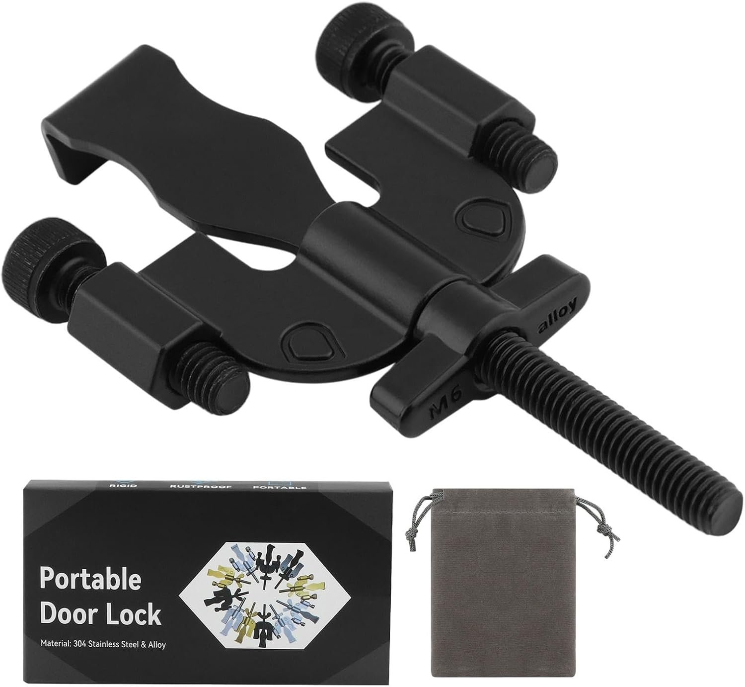 Portable Door Lock, Adjustable Door Lock, Door Lock Security Devices