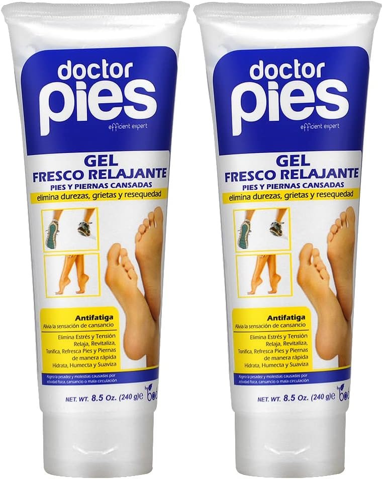 BOE Doctor Pies Gel Fresco Relajante (Feet Cool Relaxing Gel) 8.5oz (Pack of 2)