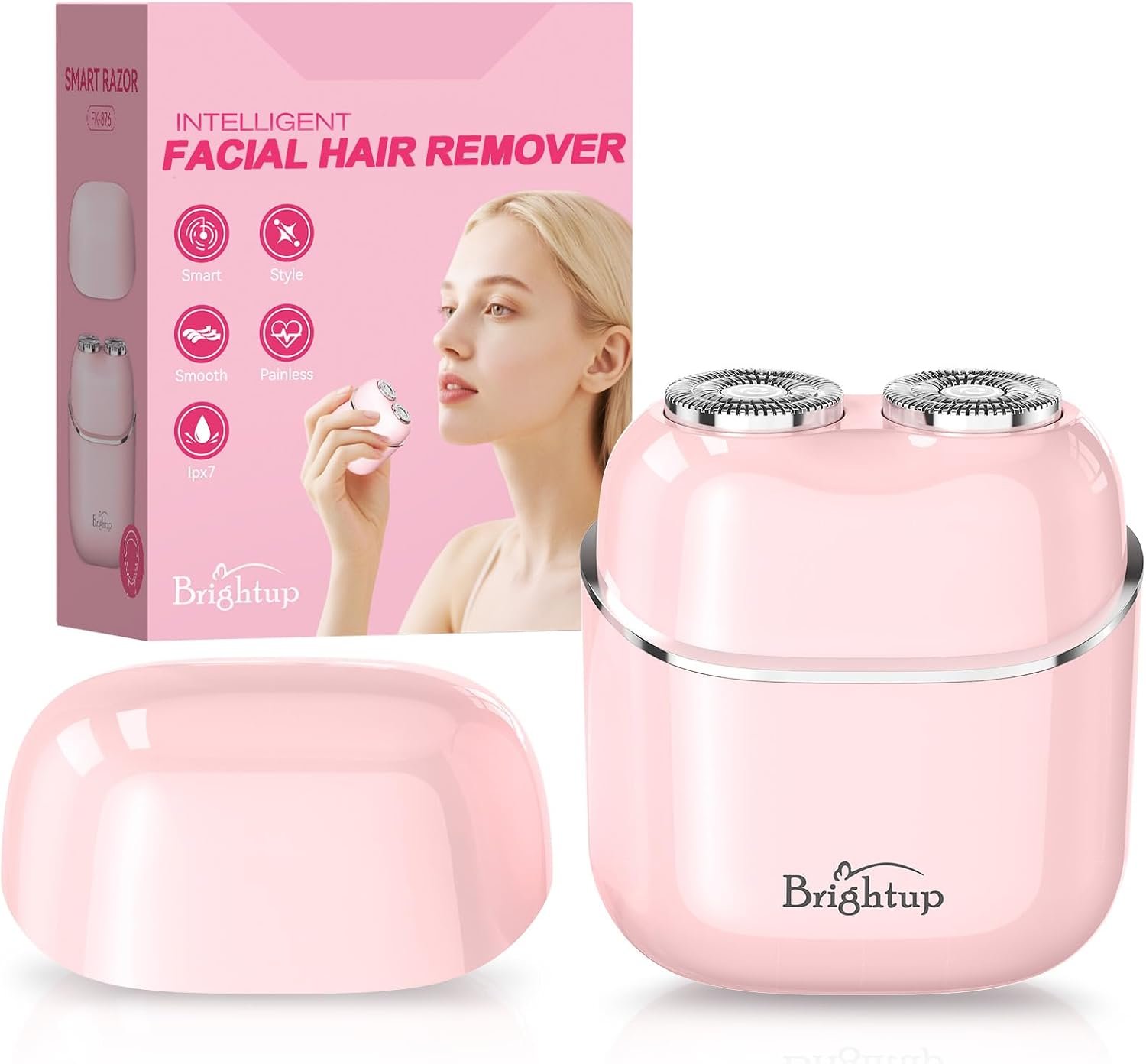 Brightup Facial Hair Removal for Women – Painless Electric Shaver