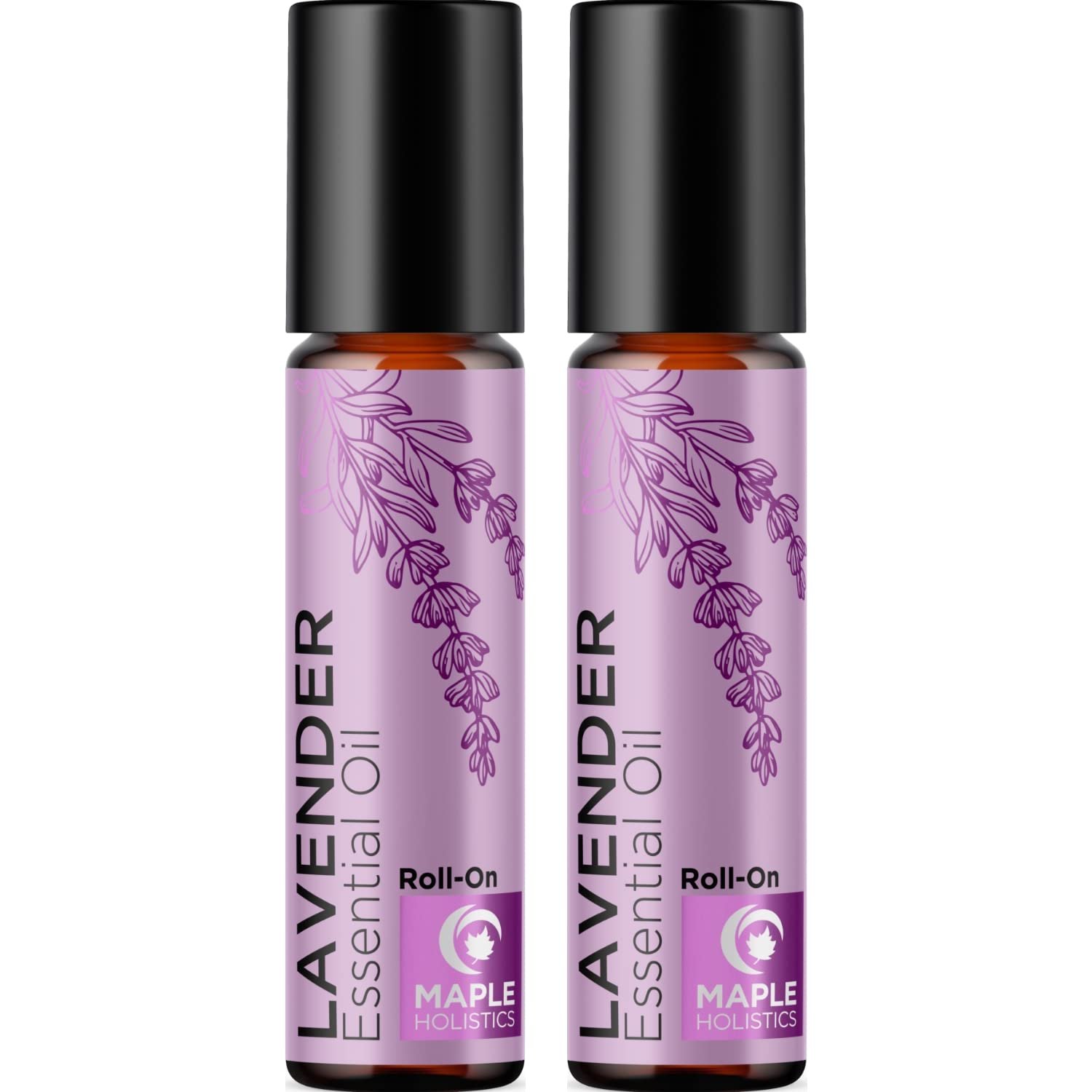 Lavender Essential Oil Roll On – Calming Aromatherapy Oil Roller for Sleep Headaches and Relaxation – Natural Pre-Diluted Sleep Oil for Nighttime Relaxation with Lavender Essential Oil for Skin 2-Pack