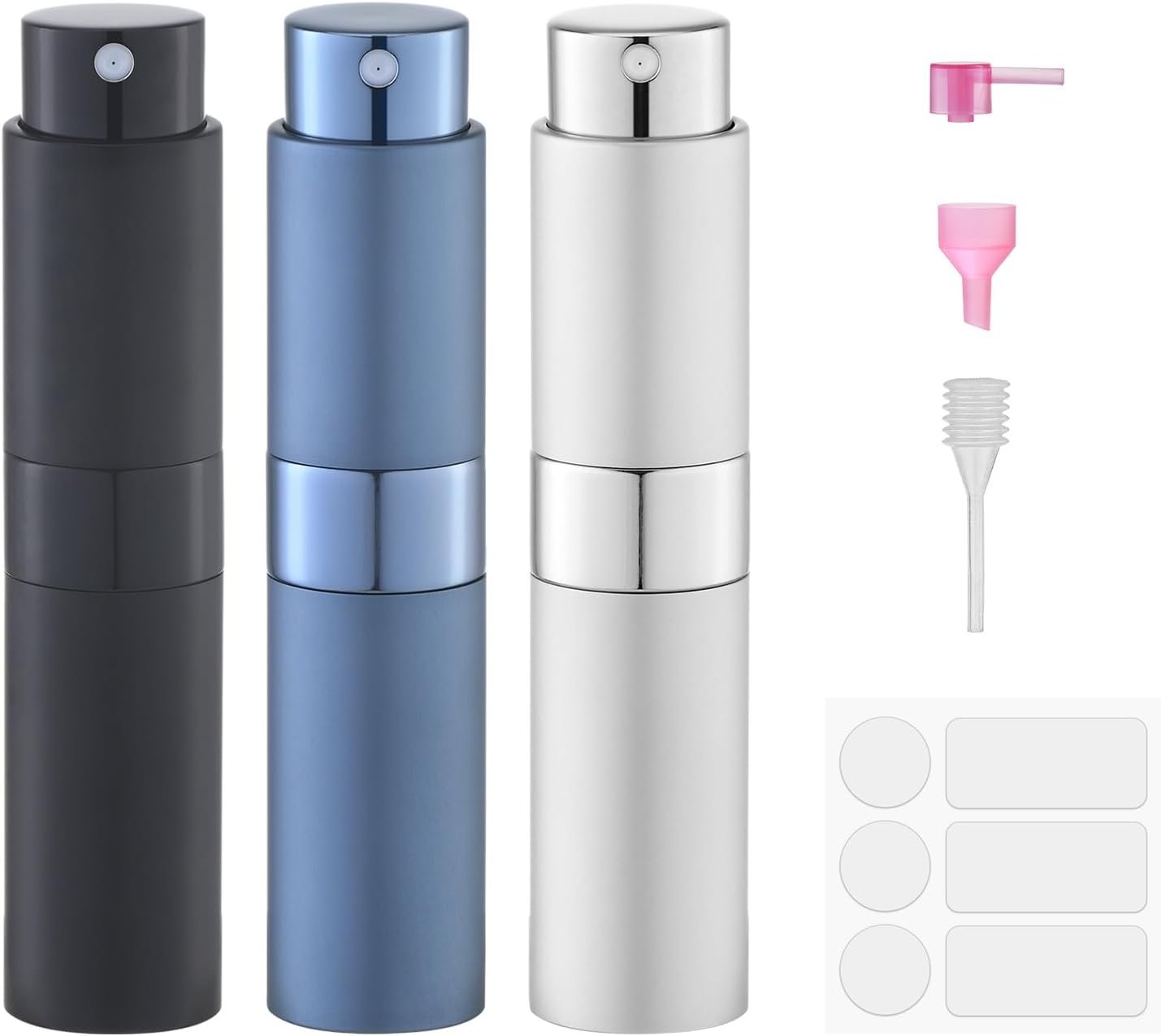 8ml Travel Perfume Bottle Refillable, Atomizer Sprayer for Cologne 3PCS