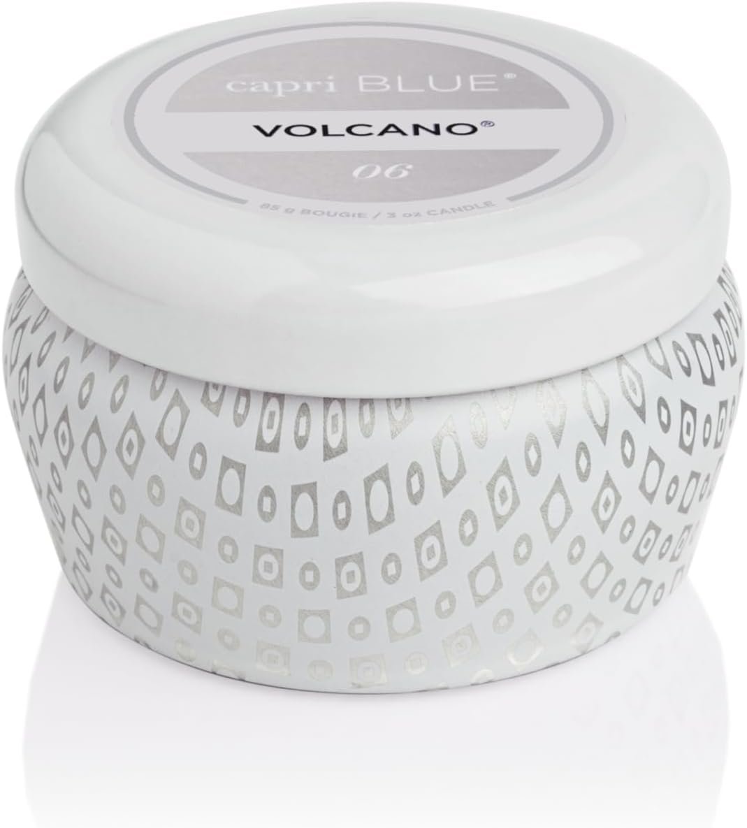 Capri Blue Volcano Scented Mini Tin Jar Candle | White, 3 oz