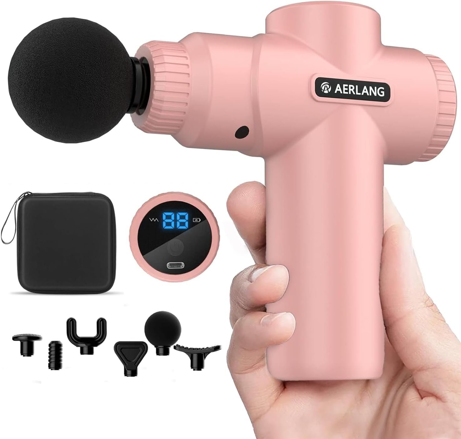AERLANG Birthday Gifts for Women Mini Portable Massage Gun Deep Tissue Pink